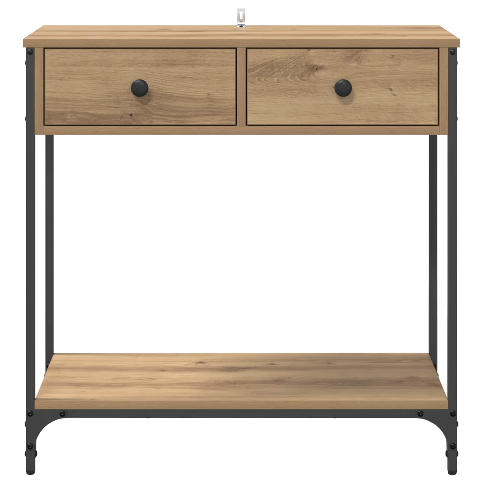 Konzolna stolica s ladicama Umjetnički hrast 75 x 34,5 x 75 cm