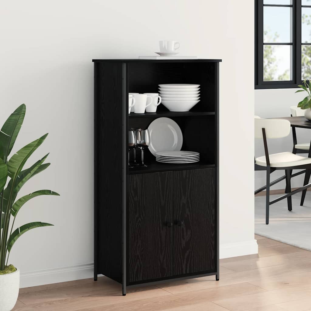 Highboard Crni hrast 62 x 36 x 121,5 cm Konstruirano drvo