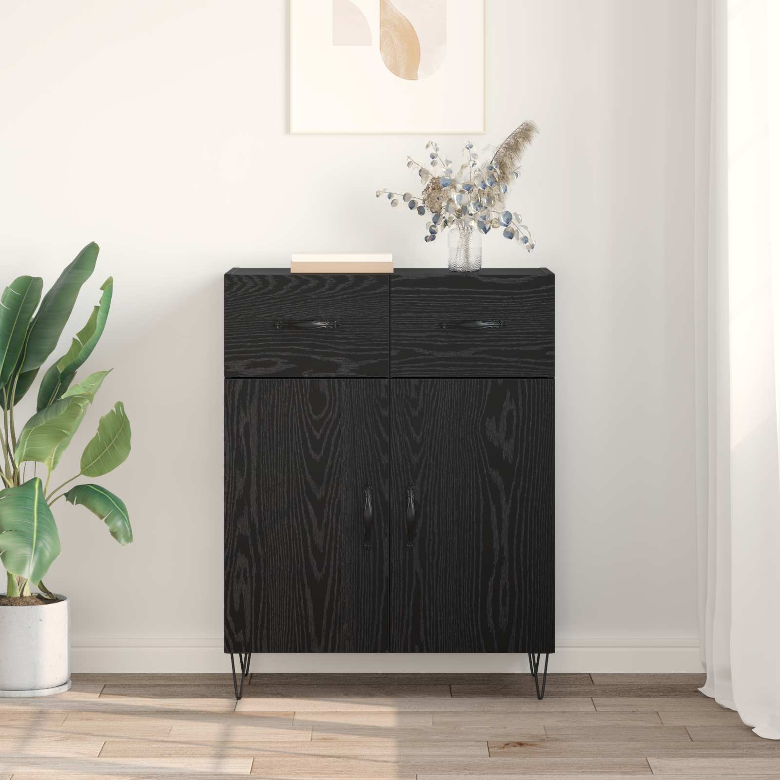 Kreveta Crni hrast 69,5 x 34 x 90 cm Konstruirano drvo
