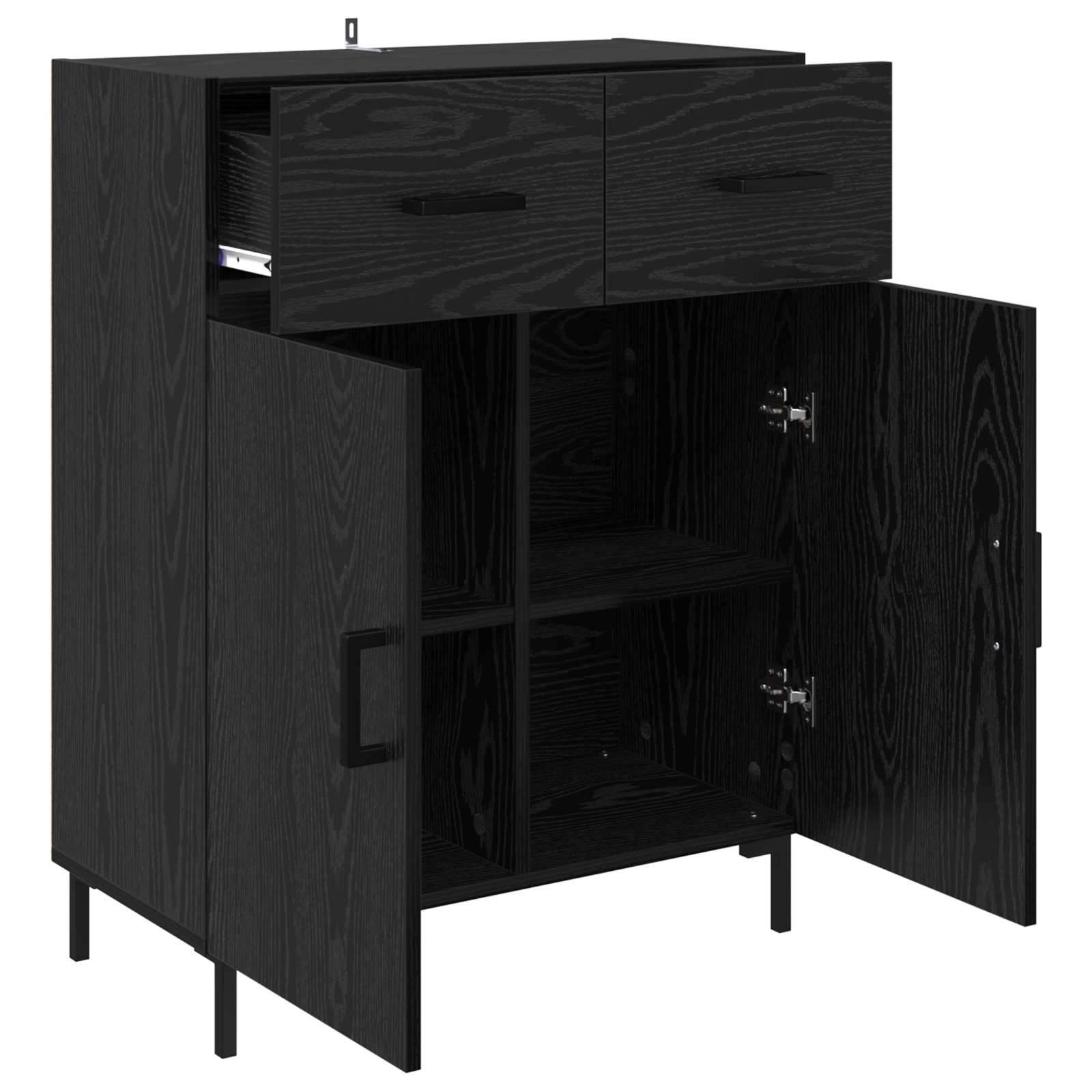 Kreveta Crni hrast 69,5 x 34 x 90 cm Konstruirano drvo