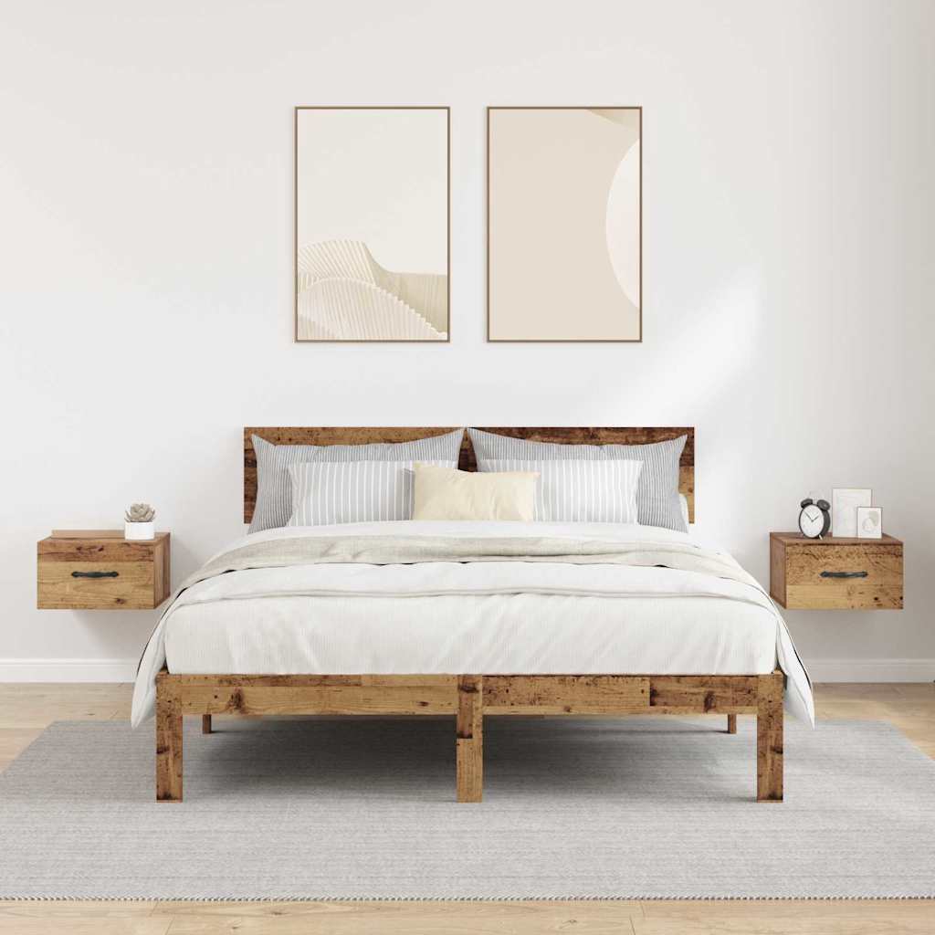 Noćni ormar 2 pcs Staro drvo 35 x 35 x 20 cm Konstruirano drvo