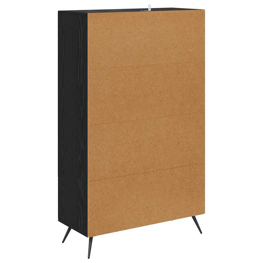 Highboard s ladicama Crni hrast 69,5 x 31 x 115 cm