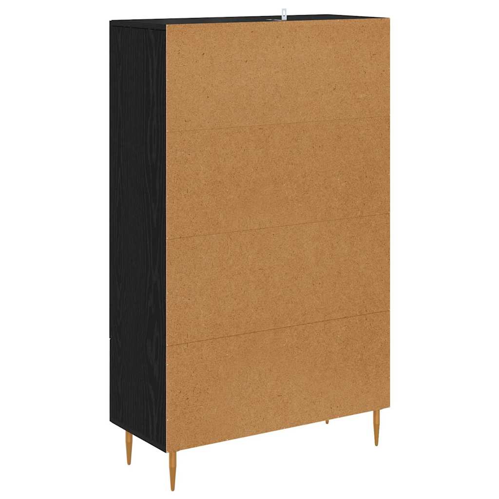 Highboard s ladicama Crni hrast 69,5 x 31 x 115 cm