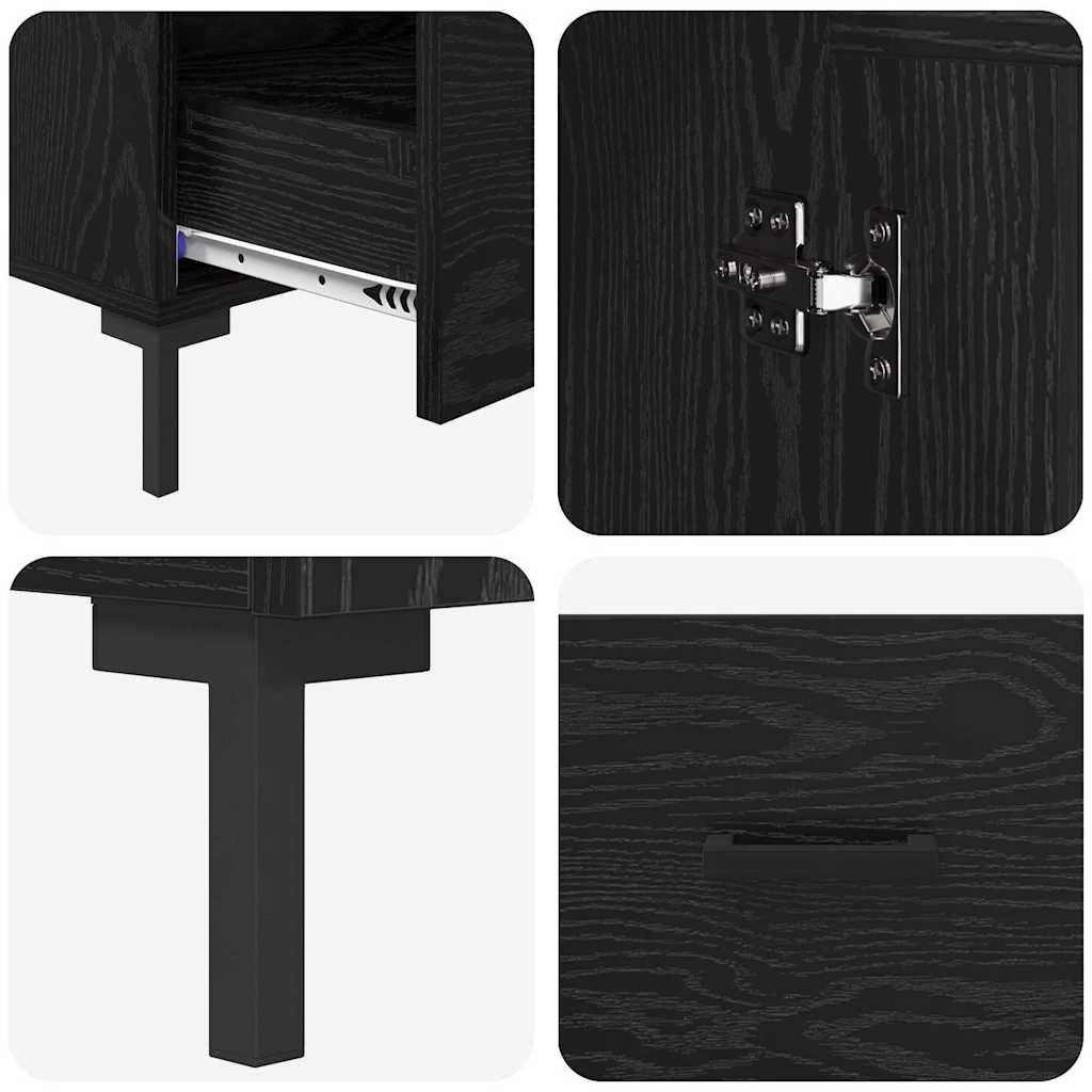 Highboard Crni hrast 69,5 x 31 x 115 cm Konstruirano drvo