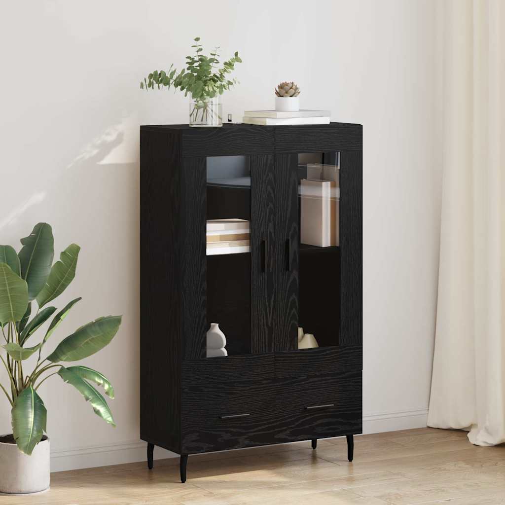 Highboard Crni hrast 69,5 x 31 x 115 cm Konstruirano drvo