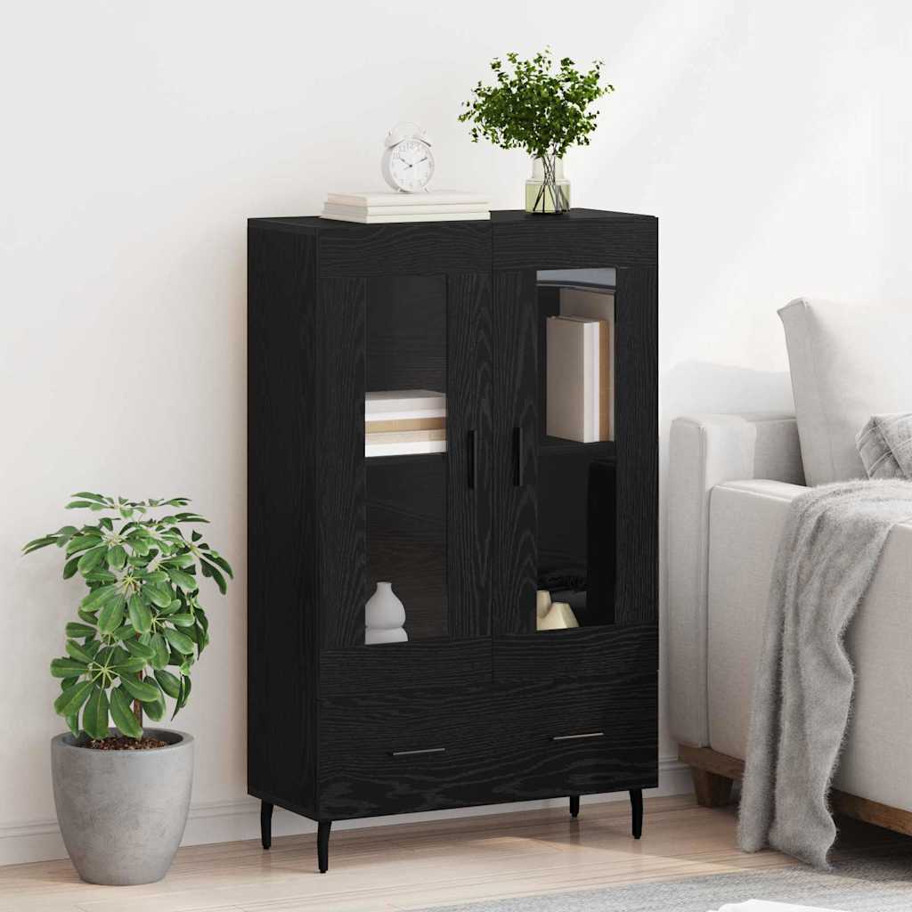 Highboard Crni hrast 69,5 x 31 x 115 cm Konstruirano drvo