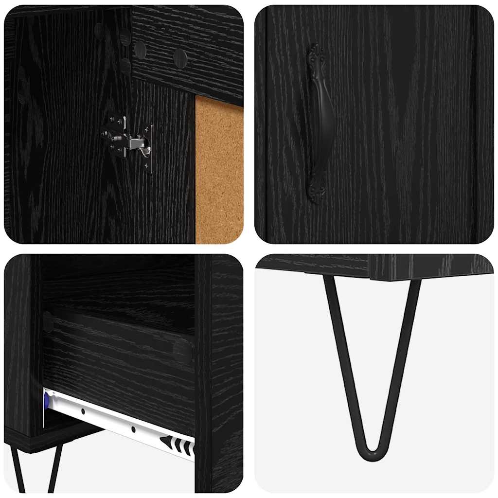 Highboard Crni hrast 69,5 x 31 x 115 cm Konstruirano drvo