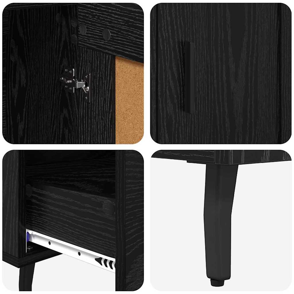Highboard Crni hrast 69,5 x 31 x 115 cm Konstruirano drvo