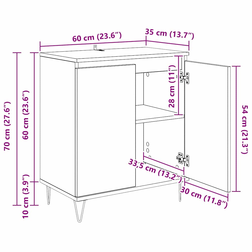 Kreveta Staro drvo 60 x 35 x 70 cm Konstruirano drvo