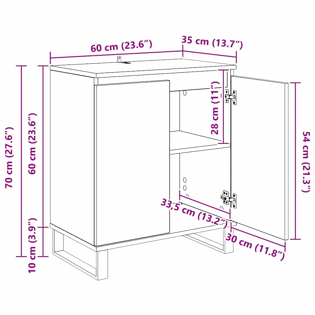 Kreveta Staro drvo 60 x 35 x 70 cm Konstruirano drvo