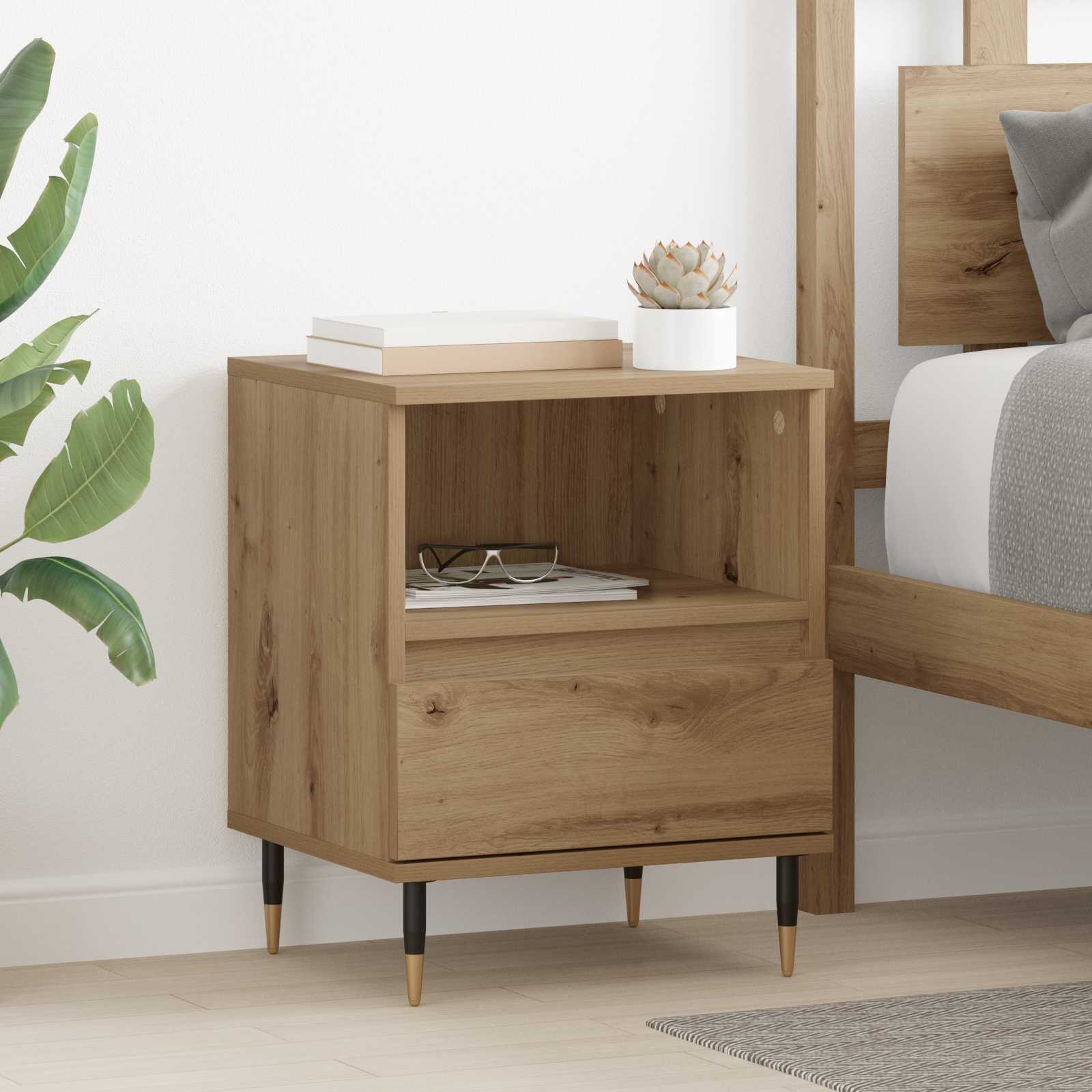 Noćni ormar s ladicama 2 pcs Umjetnički hrast 40 x 35 x 50 cm