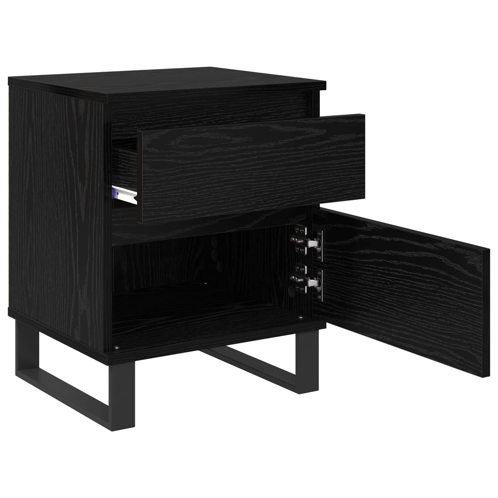Noćni ormar 2 pcs Crni hrast 40 x 35 x 50 cm Konstruirano drvo
