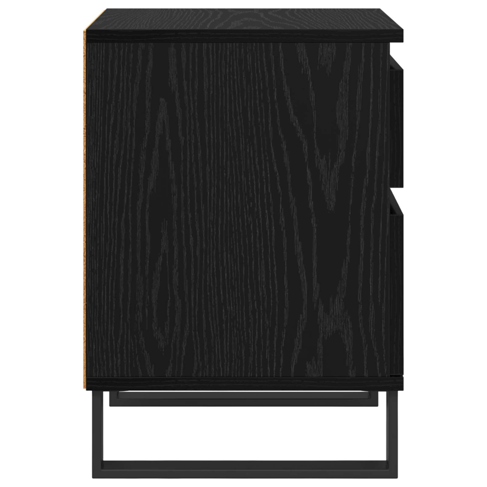 Noćni ormar 2 pcs Crni hrast 40 x 35 x 50 cm Konstruirano drvo