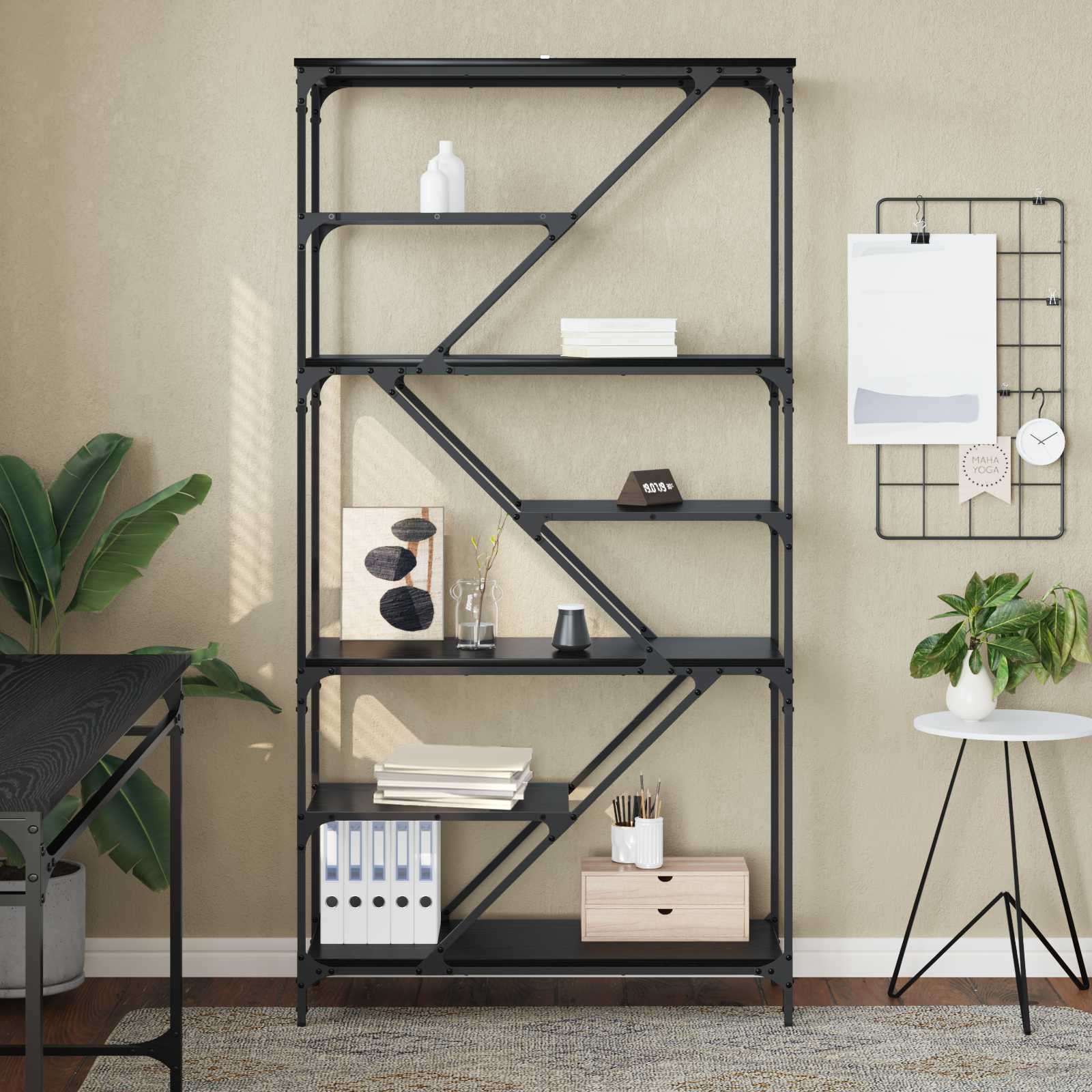 Polica Crni hrast 91 x 36 x 176 cm Konstruirano drvo