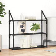Polica na zidu Crni hrast 80 x 21 x 78,5 cm Konstruirano drvo