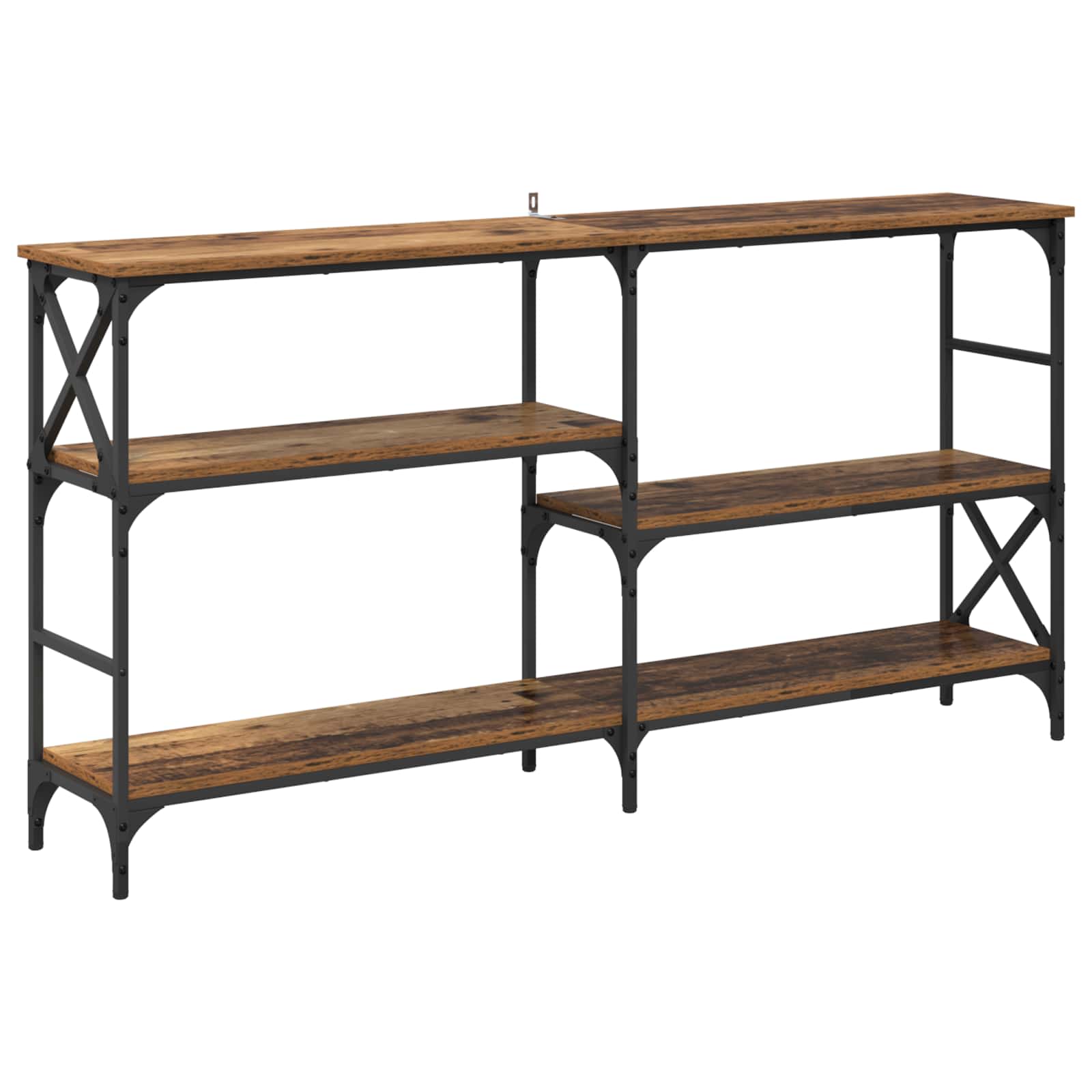 Konzolna stolica s policom Staro drvo 150 x 29 x 76,5 cm