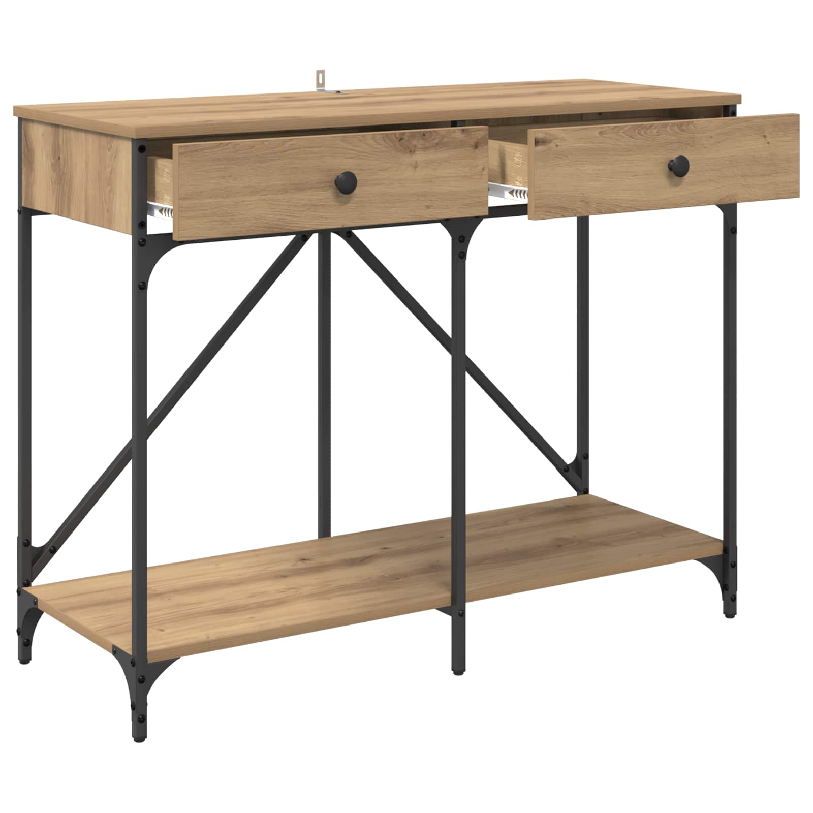 Konzolna stolica s ladicama Umjetnički hrast 100 x 39 x 78,5 cm