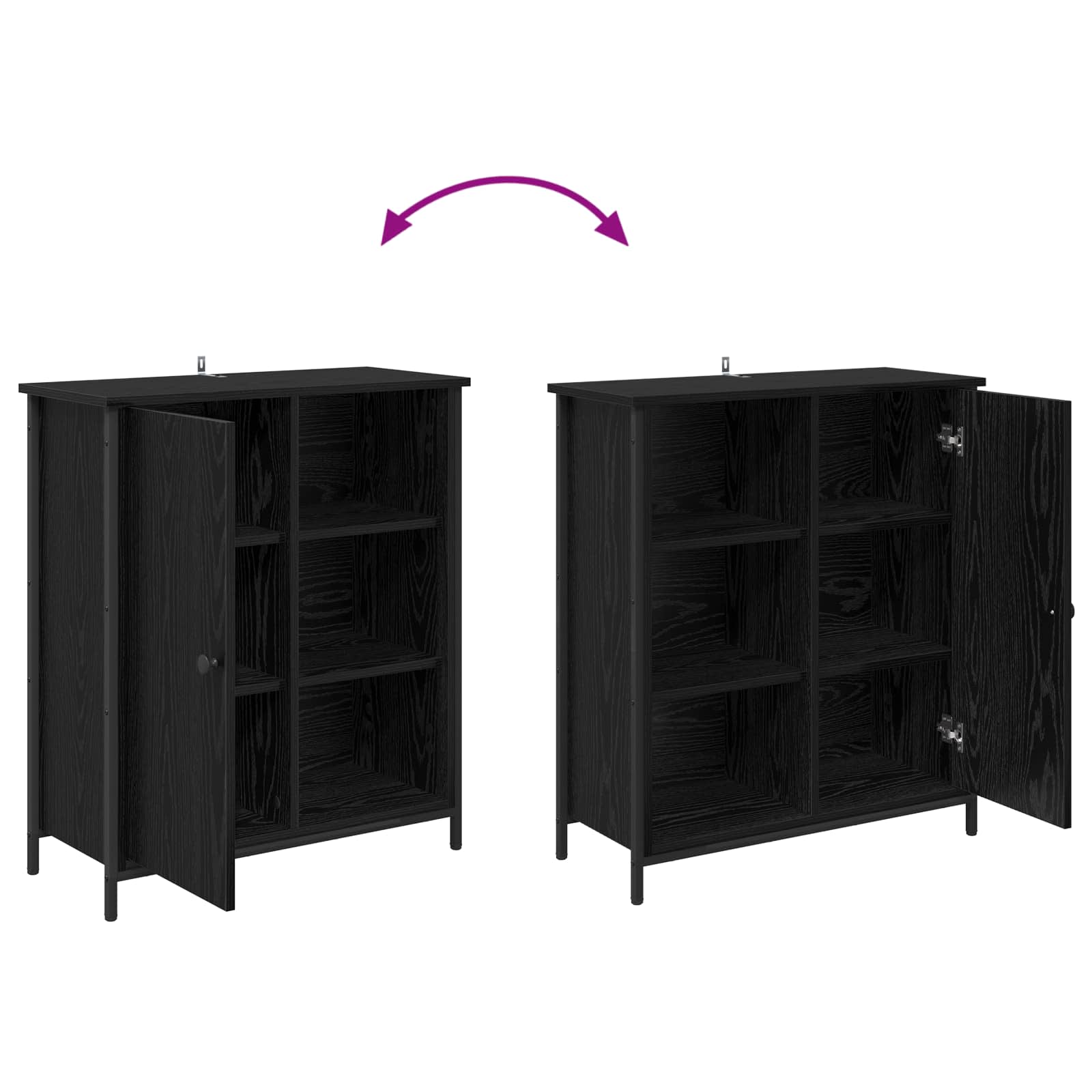 Kreveta Crni hrast 70 x 30 x 80 cm Konstruirano drvo