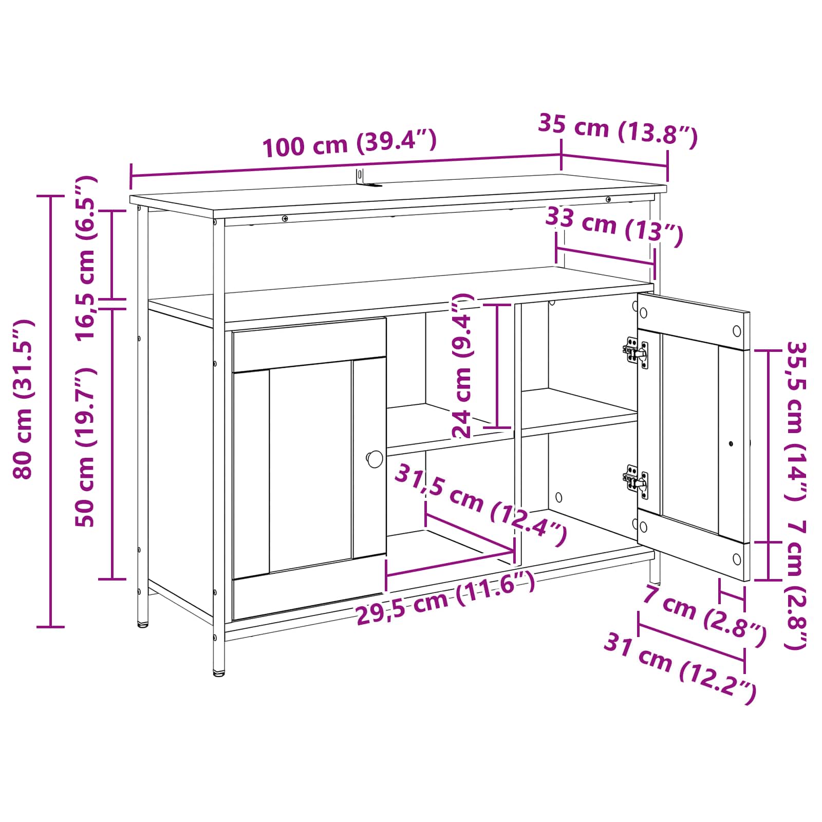 Kreveta Umjetnički hrast 100 x 35 x 80 cm Konstruirano drvo