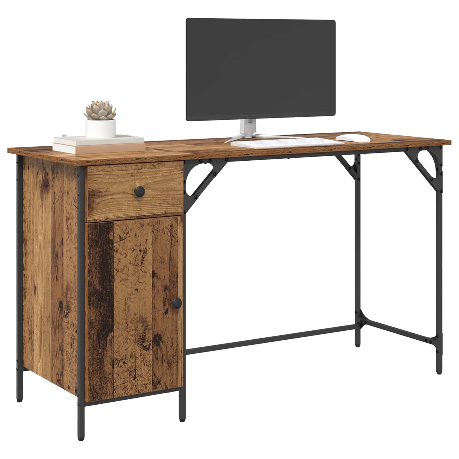 Računalni stol Staro drvo 131 x 48 x 75 cm Konstruirano drvo