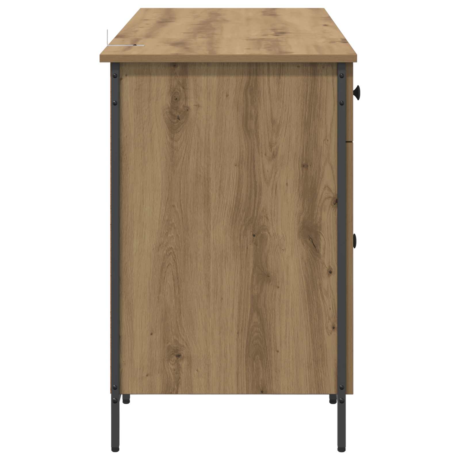 Računalni stol s ladicama Umjetnički hrast 131 x 48 x 75 cm