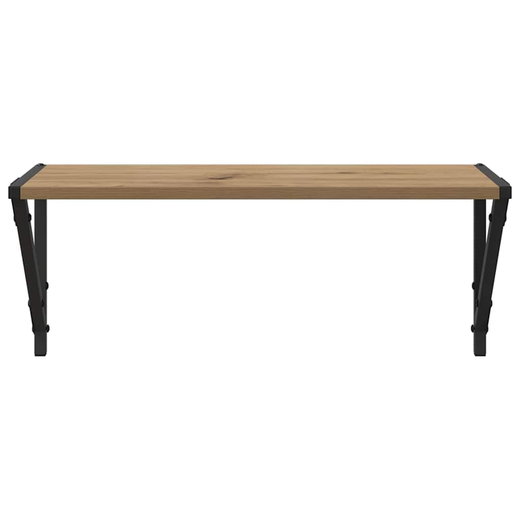 Police na zidu Zidne 2 pcs Umjetnički hrast 60 x 25 x 25,5 cm
