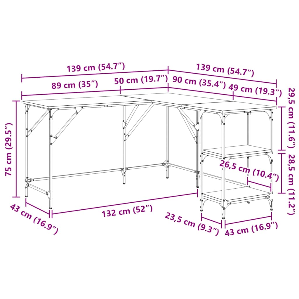 Stol Staro drvo 139 x 139 x 75 cm Konstruirano drvo