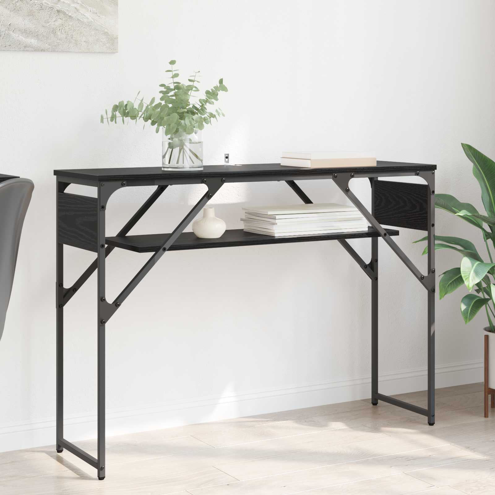 Konzolnistol Crni hrast 105x30x75cm Konstruirano drvo