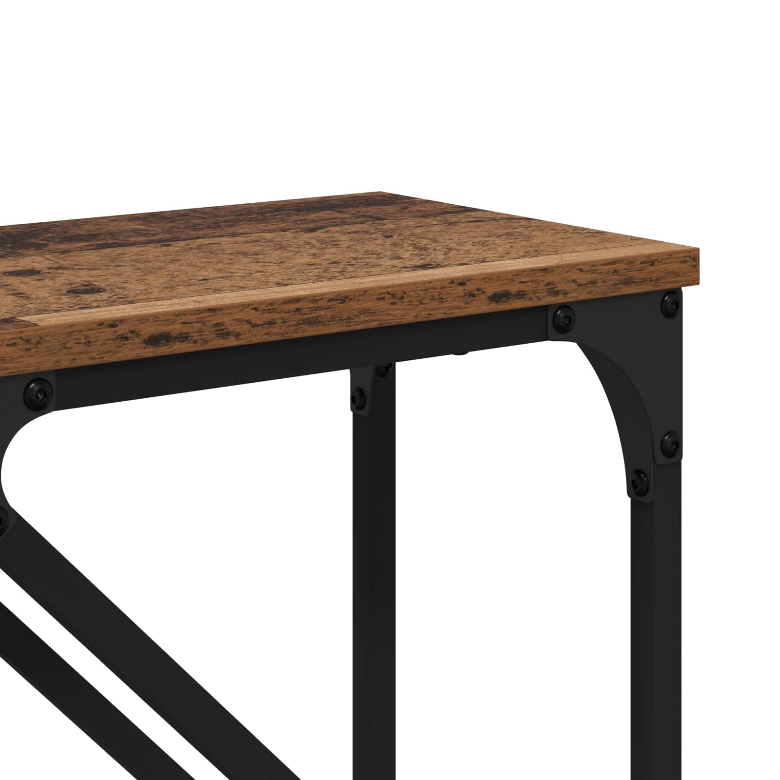 Konzolna stolica 2 pcs Staro drvo 100 x 28 x 75 cm
