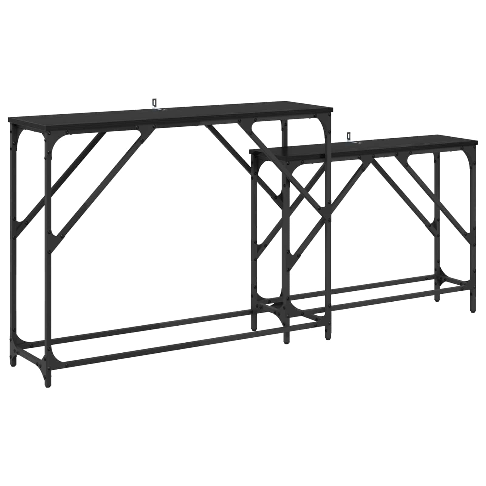 Konzolna stolica 2 pcs Crni hrast 100 x 28 x 75 cm