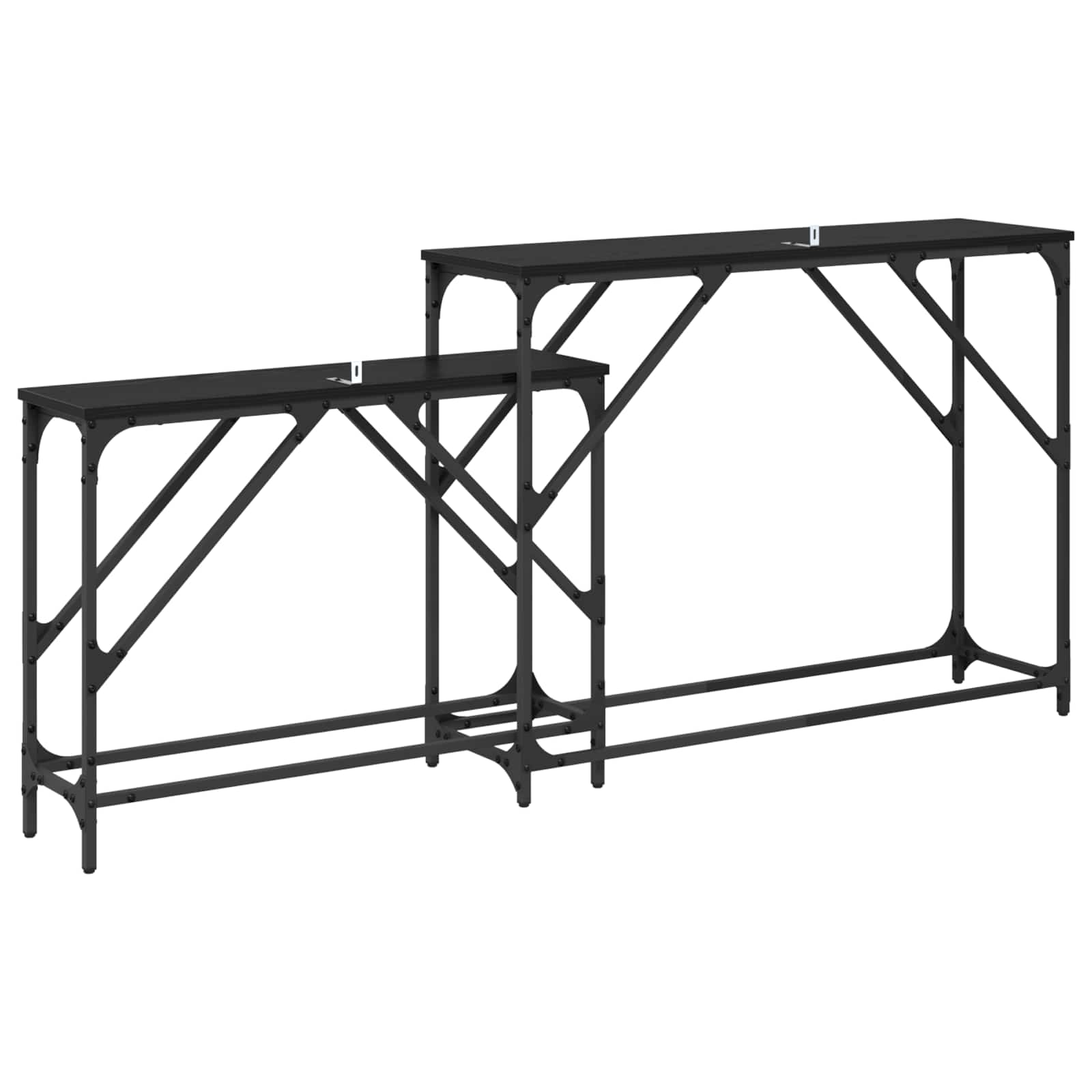 Konzolna stolica 2 pcs Crni hrast 100 x 28 x 75 cm
