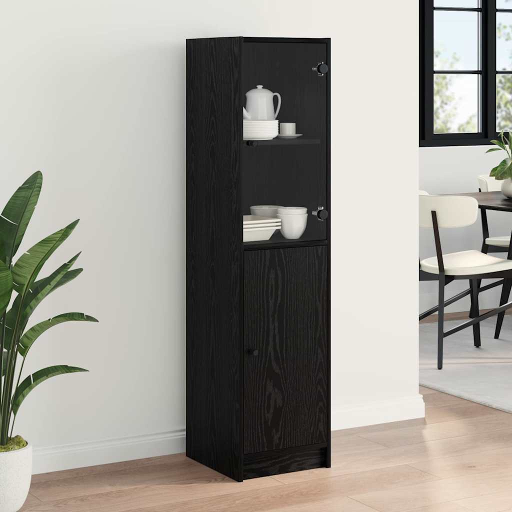 Highboard Crni hrast 35 x 37 x 142 cm Konstruirano drvo