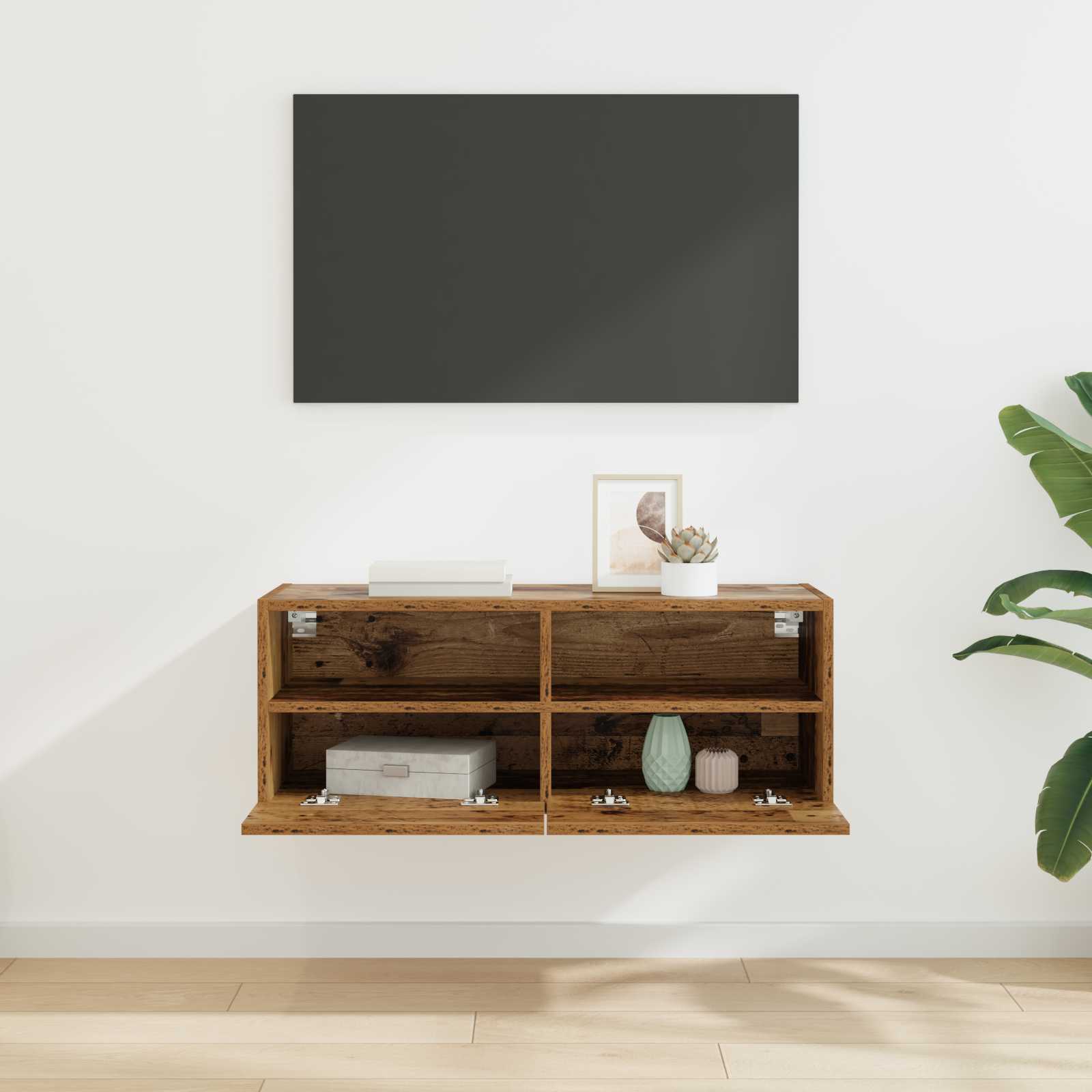 TV zidni ormar Staro drvo 80 x 30 x 30 cm Konstruirano drvo