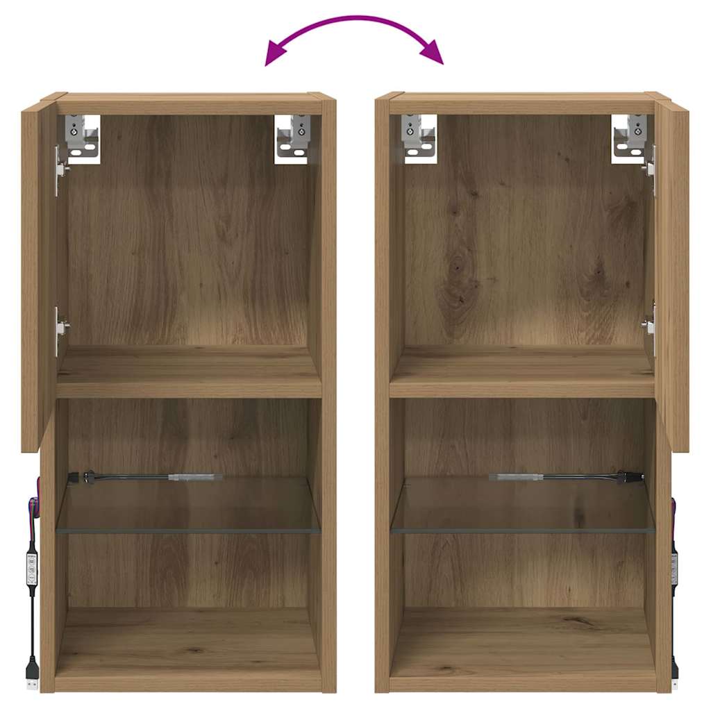 TV ormar za montažu na zid Umjetnički hrast 30,5 x 30 x 60 cm