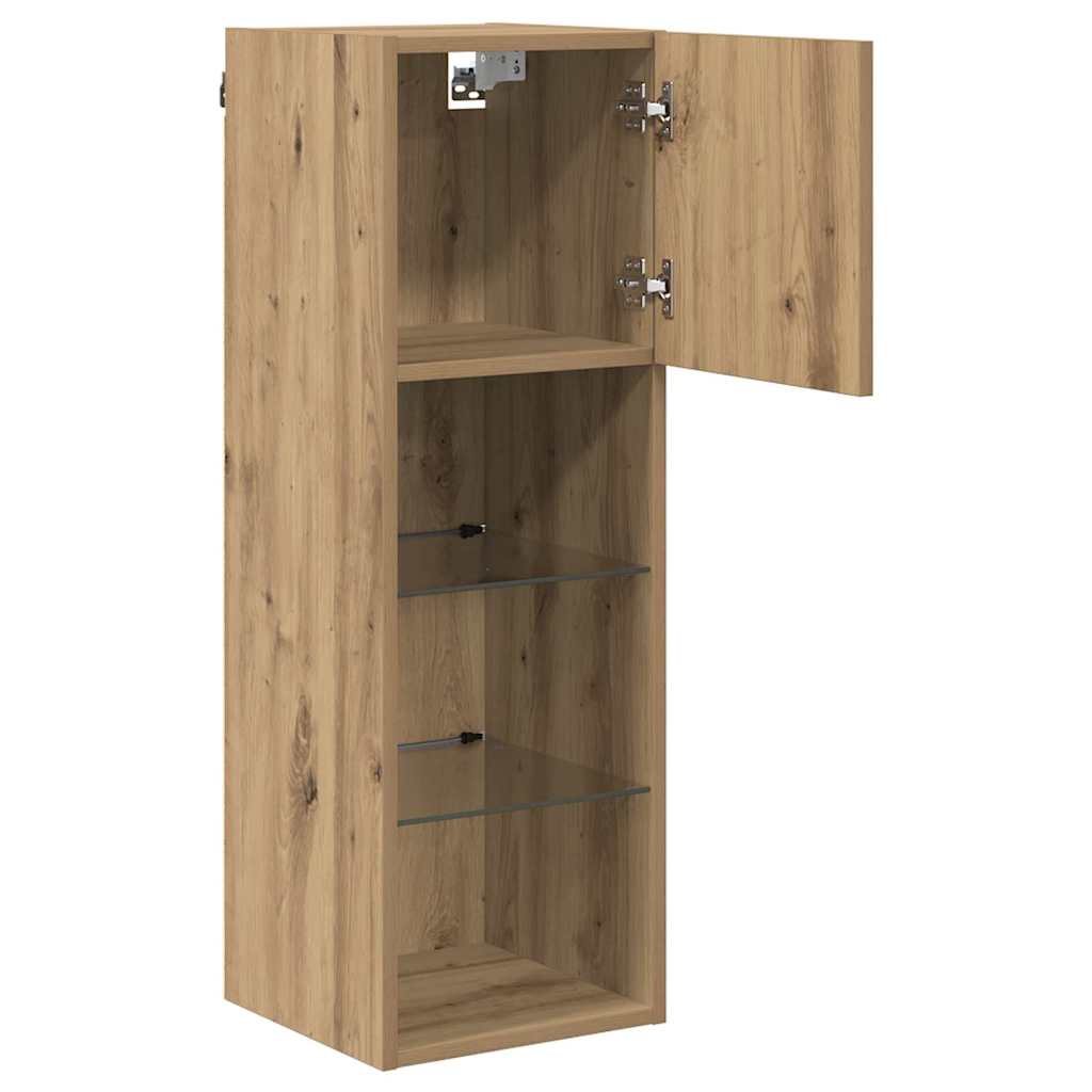 Zidni TV ormari Zidne 2 pcs Umjetnički hrast 30,5 x 30 x 90 cm