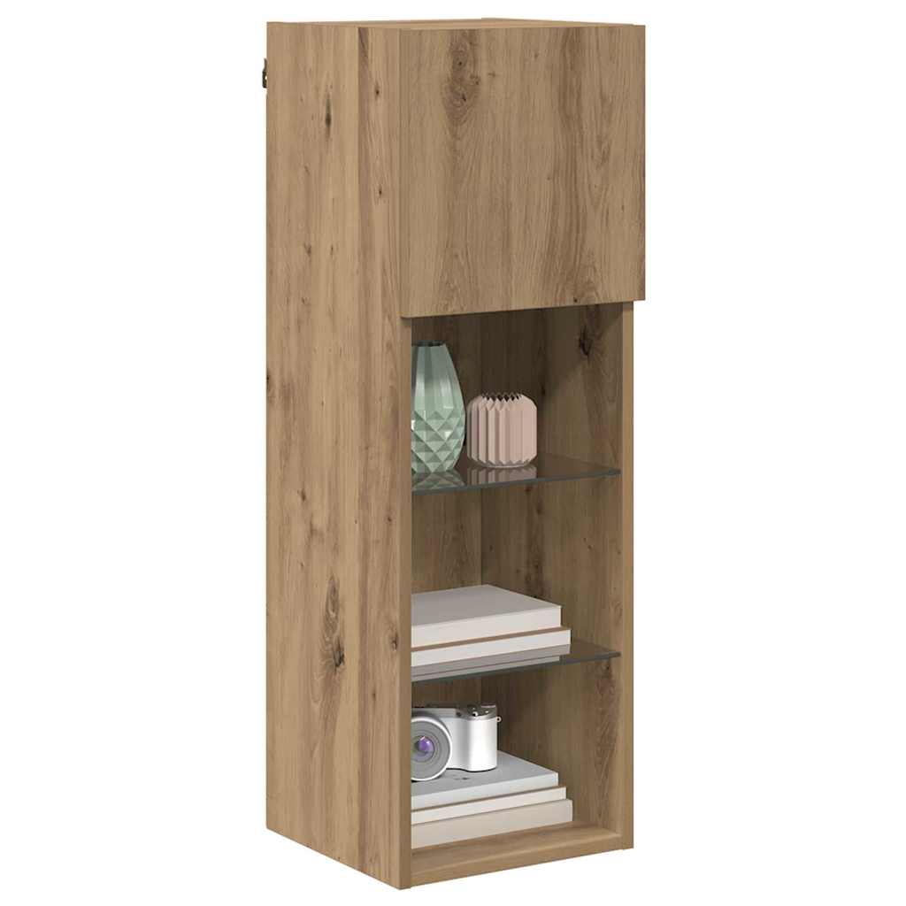 Zidni TV ormari Zidne 2 pcs Umjetnički hrast 30,5 x 30 x 90 cm