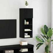 TV ormar za montažu na zid Zidne Crni hrast 30,5 x 30 x 90 cm