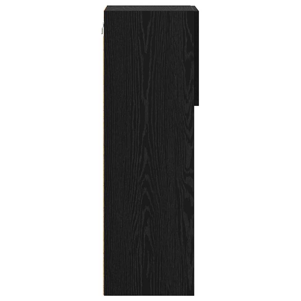 TV ormar za montažu na zid Zidne Crni hrast 30,5 x 30 x 90 cm