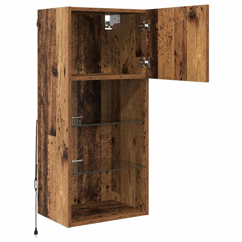 Zidni TV ormari Zidne 2 pcs Staro drvo 40,5 x 30 x 90 cm