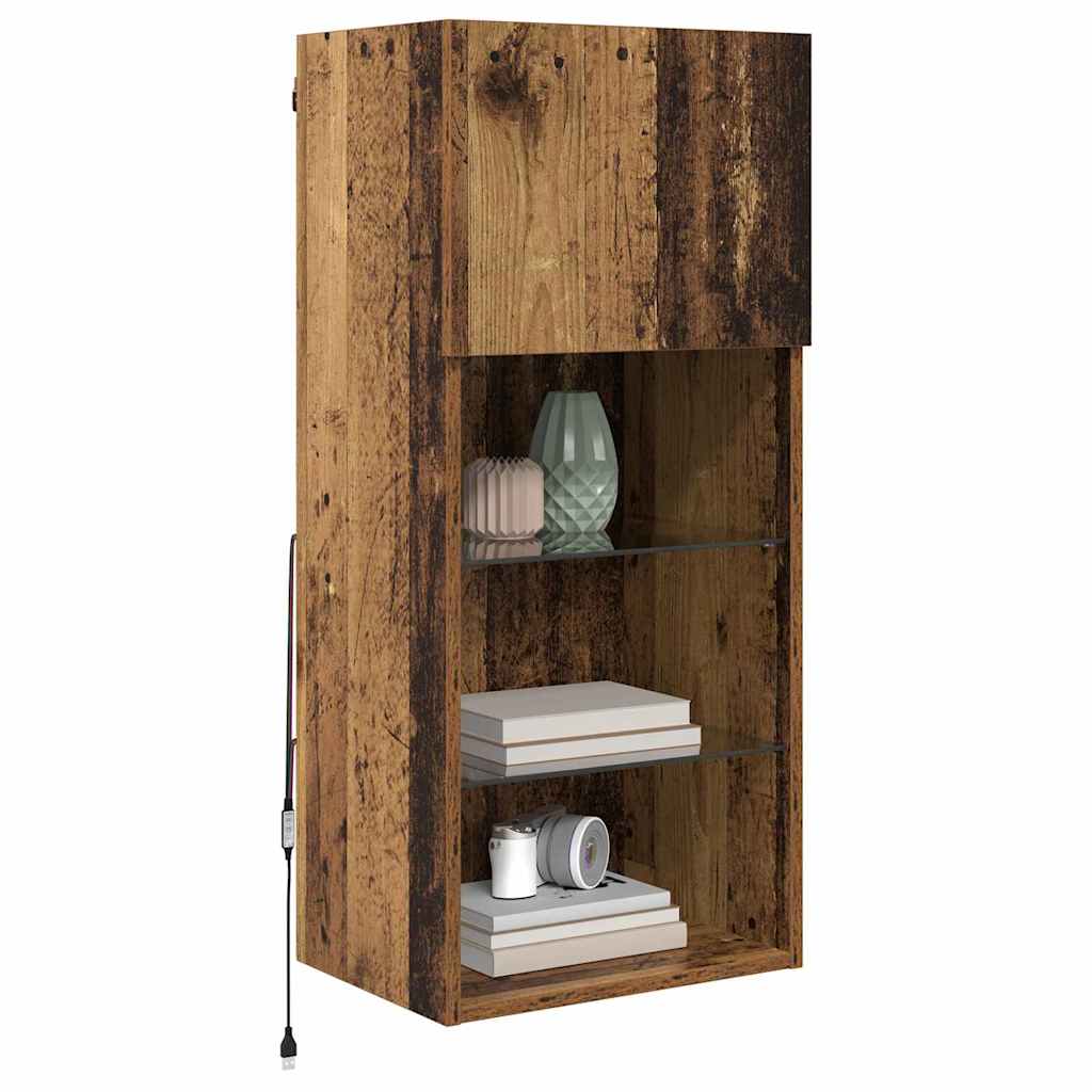 Zidni TV ormari Zidne 2 pcs Staro drvo 40,5 x 30 x 90 cm