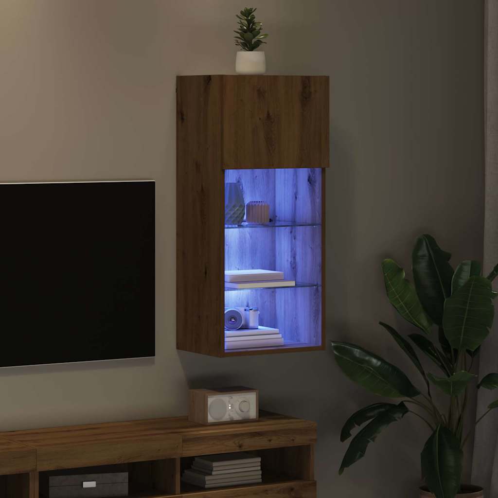 TV ormar za montažu na zid Umjetnički hrast 40,5 x 30 x 90 cm