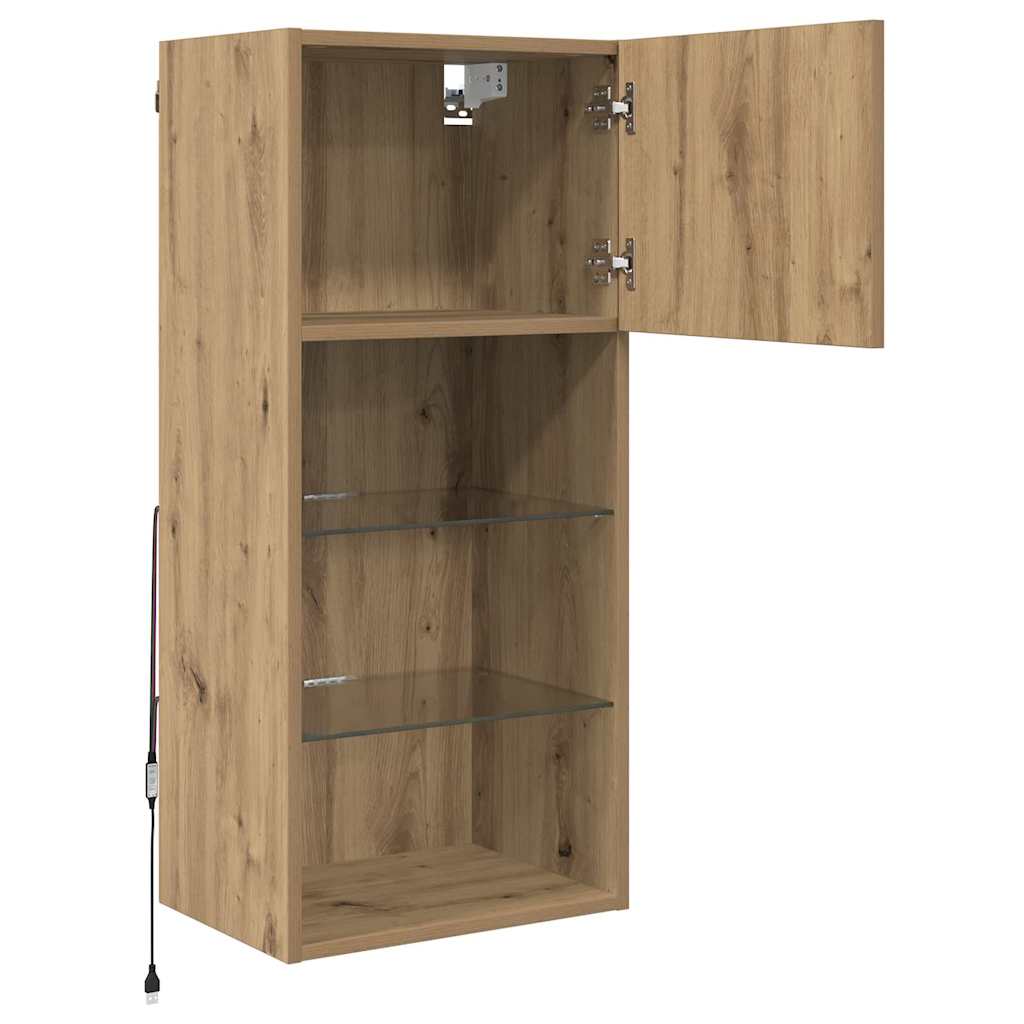 Zidni TV ormari Zidne 2 pcs Umjetnički hrast 40,5 x 30 x 90 cm