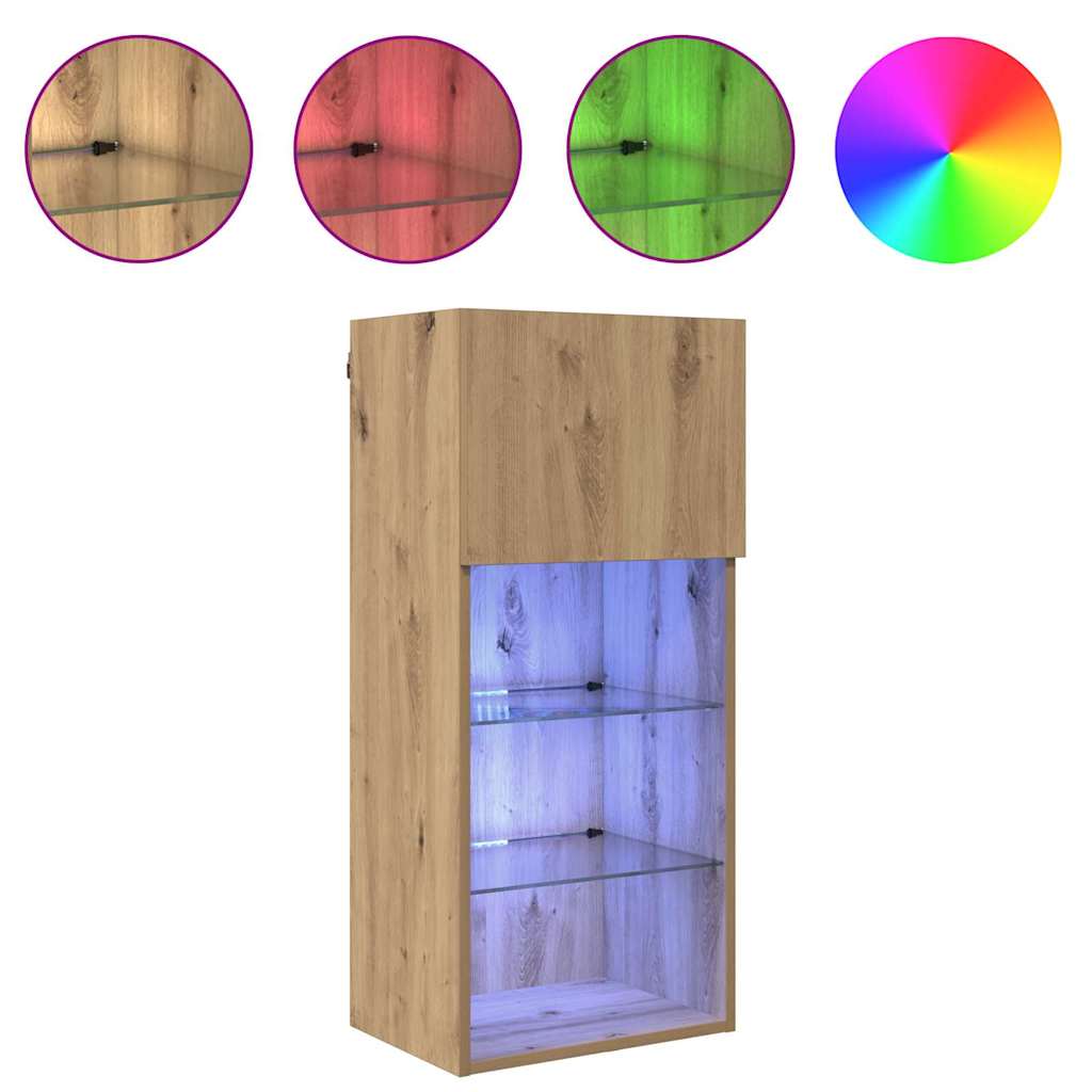 Zidni TV ormari Zidne 2 pcs Umjetnički hrast 40,5 x 30 x 90 cm