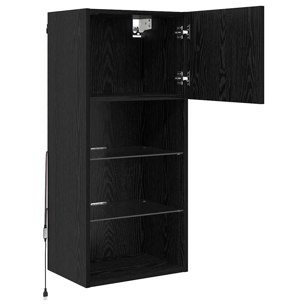 TV ormar za montažu na zid Zidne Crni hrast 40,5 x 30 x 90 cm