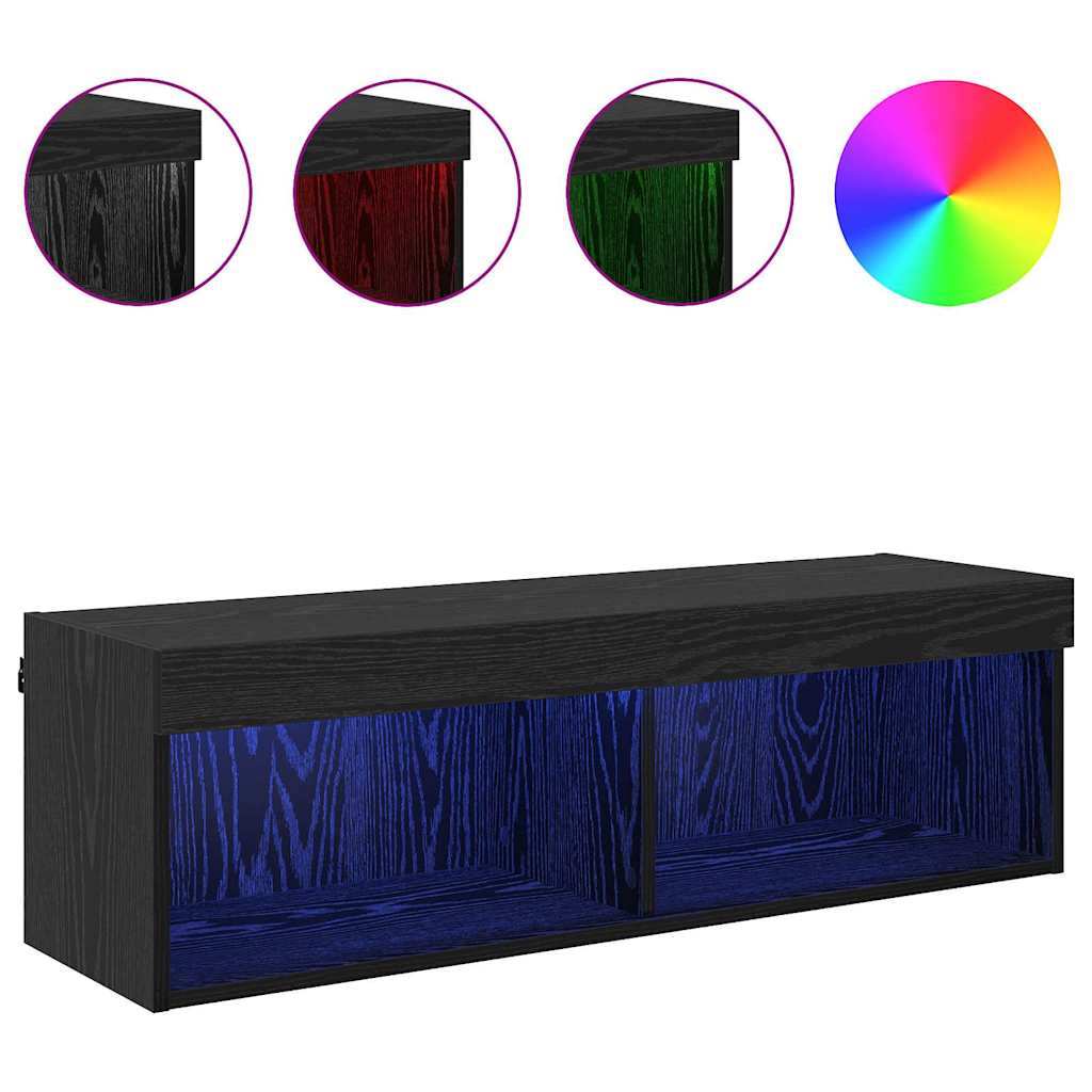 TV zidni ormar Crni hrast 100 x 30 x 30 cm Konstruirano drvo