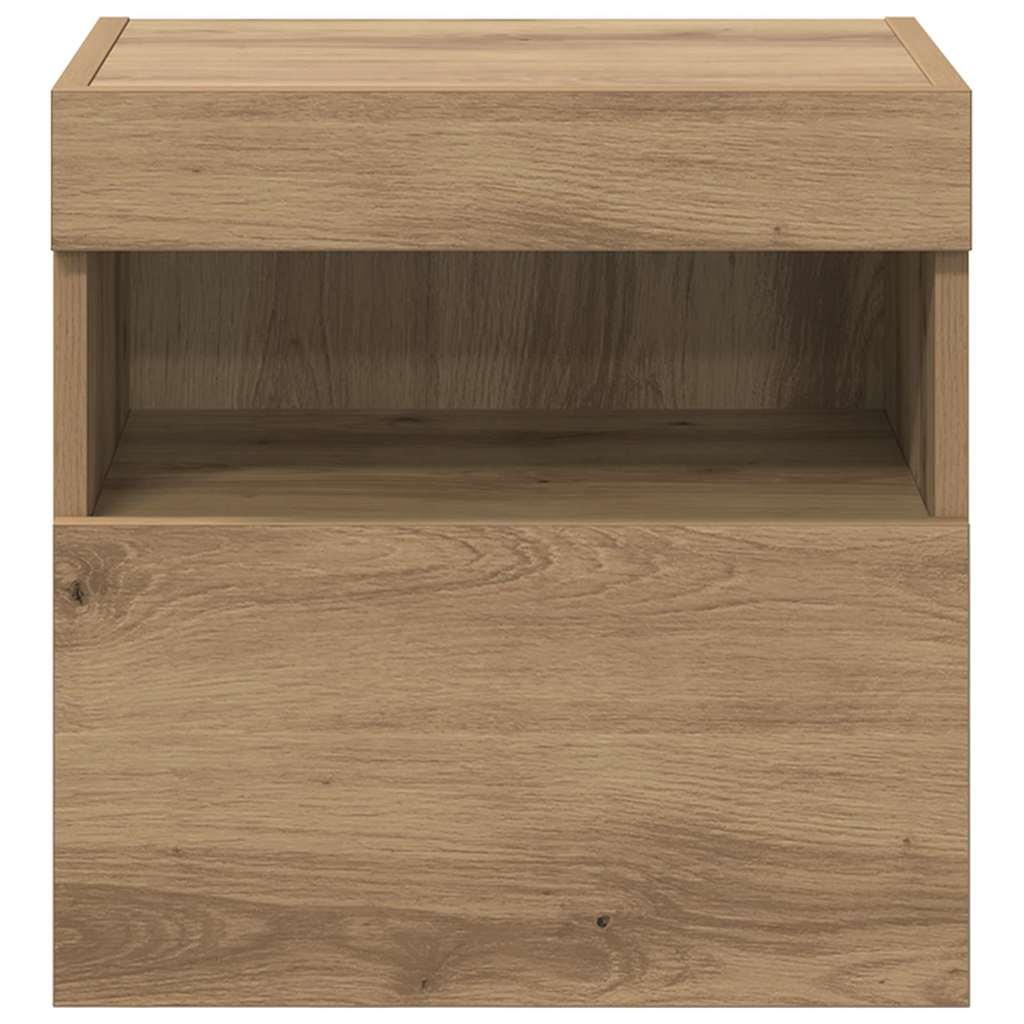 TV zidni ormar s LED svjetlima Umjetnički hrast 40 x 30 x 40 cm