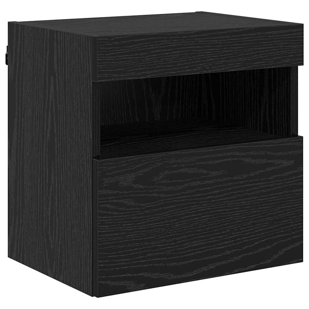 TV zidni ormari Zidne 2 pcs Crni hrast 40 x 30 x 40 cm