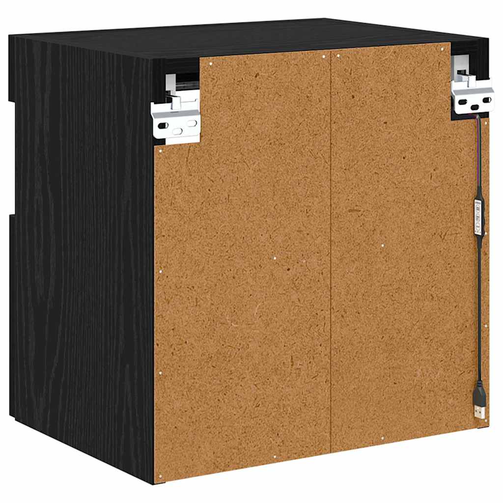 TV zidni ormari Zidne 2 pcs Crni hrast 40 x 30 x 40 cm