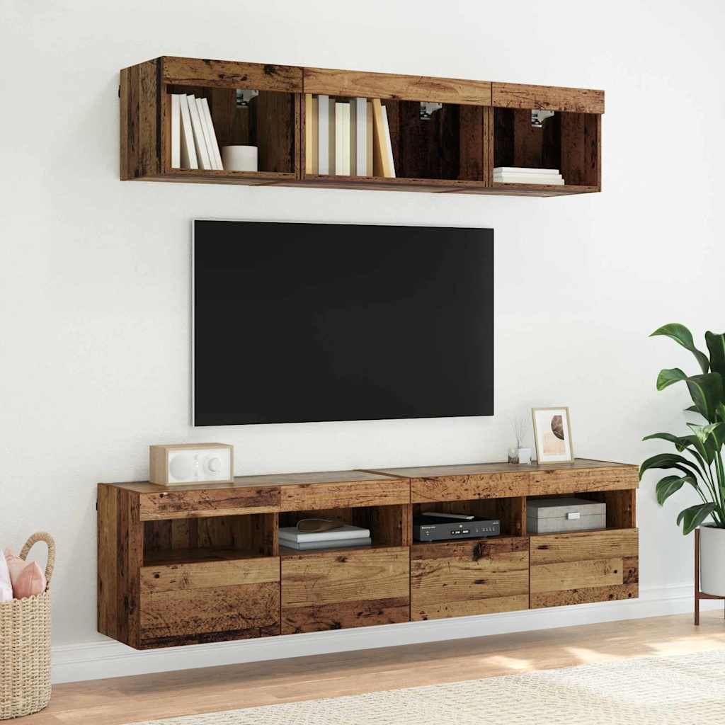 TV zidni ormar Staro drvo 80 x 30 x 40 cm Konstruirano drvo