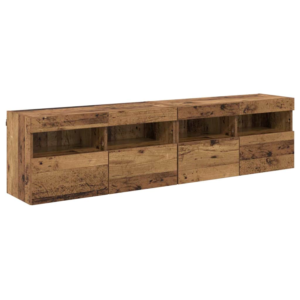 TV zidni ormari Zidne 2 pcs Staro drvo 80 x 30 x 40 cm